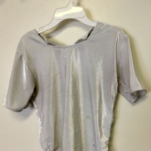 Velvet Shiny White Top